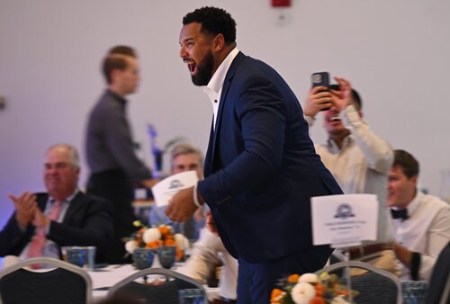 Athletics Hall of Fame induction ceremony for the classes of 2021, 2022 and 2023 Saturday, October 7, 2023 in the 1962 Room.  (Connecticut College Photo by Sean D. Elliot)