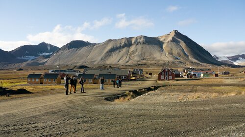 Research centre in Svalbard people exploring Secret Atlas