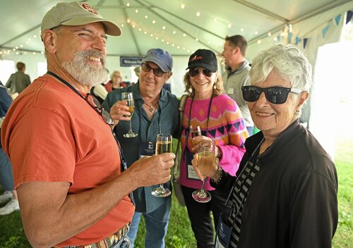 Reunion 2025 Class of ’75 President’s Champagne Reception Friday, May 30, 2025 in the Oak tent on Tempel Green. (Connecticut College photos by Sean D. Elliot)