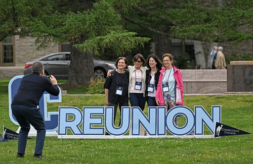 Reunion 2025 Class of ’75 President’s Champagne Reception Friday, May 30, 2025 in the Oak tent on Tempel Green. (Connecticut College photos by Sean D. Elliot)