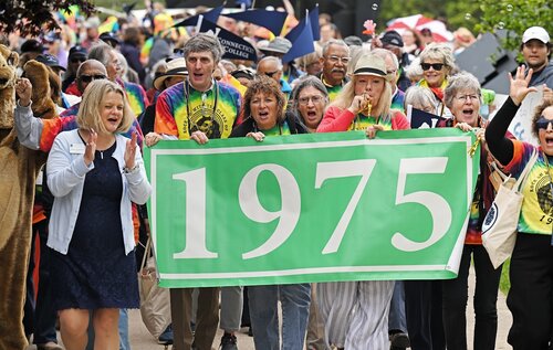 Reunion 2025 Parade of Classes Saturday, May 31, 2025 from Cummings Patio to Palmer Auditorium. (Connecticut College photos by Sean D. Elliot)