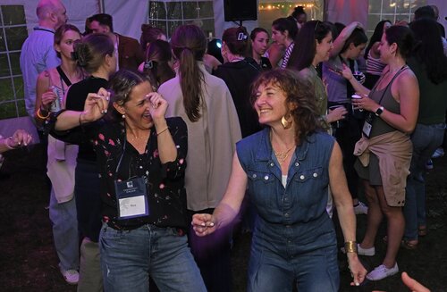 Reunion 2025 Late Night Dance Party with James “DJ E@ZY” Jackson ’11 Friday, May 30, 2025 in the Oak Tent. (Connecticut College photos by Sean D. Elliot)