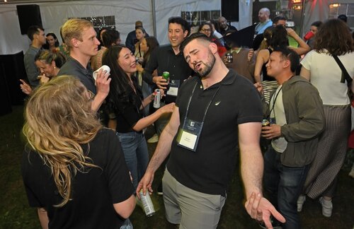 Reunion 2025 Late Night Dance Party with James “DJ E@ZY” Jackson ’11 Friday, May 30, 2025 in the Oak Tent. (Connecticut College photos by Sean D. Elliot)