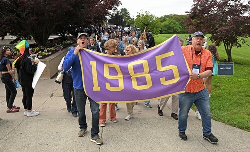 Reunion 2025 Parade of Classes Saturday, May 31, 2025 from Cummings Patio to Palmer Auditorium. (Connecticut College photos by Sean D. Elliot)