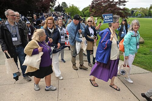 Reunion 2025 Parade of Classes Saturday, May 31, 2025 from Cummings Patio to Palmer Auditorium. (Connecticut College photos by Sean D. Elliot)