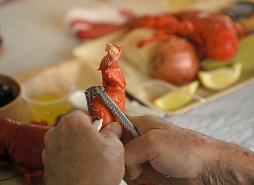 Reunion 2025 New England Lobster Bake Friday, May 30, 2025 in the main tent on Tempel Green. (Connecticut College photos by Sean D. Elliot)