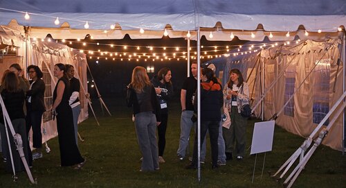 Reunion 2025 Late Night Dance Party with James “DJ E@ZY” Jackson ’11 Friday, May 30, 2025 in the Oak Tent. (Connecticut College photos by Sean D. Elliot)