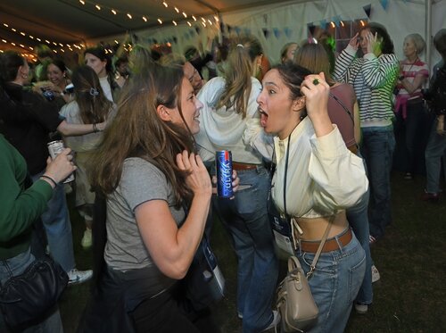Reunion 2025 Late Night Dance Party with James “DJ E@ZY” Jackson ’11 Friday, May 30, 2025 in the Oak Tent. (Connecticut College photos by Sean D. Elliot)