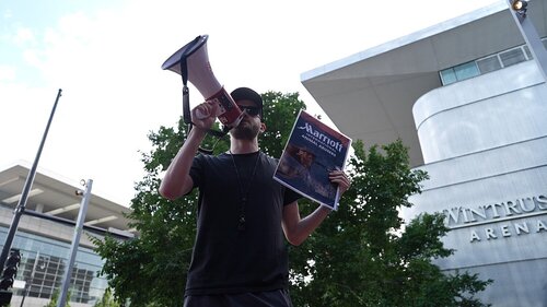 Protest against Marriott International in Chicago