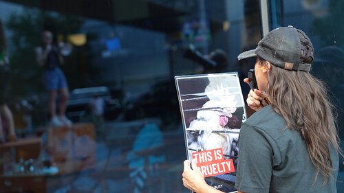 Protest against Marriott International in Chicago