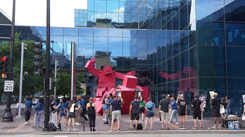 Protest against Marriott International in Chicago