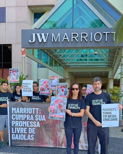 Protests against Marriott International in Rio de Janeiro, Brazl