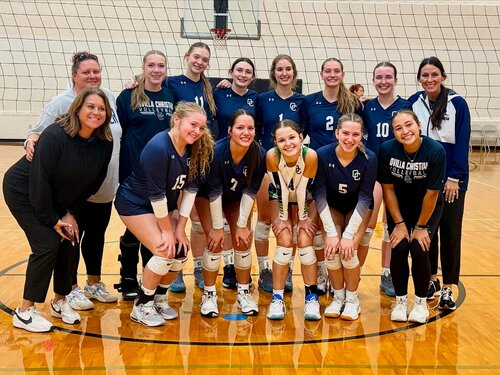 Coach Cathy Kokel
Coach Andrea Fanning
Coach Brandi Sanchez
varsity volleyball after a win
