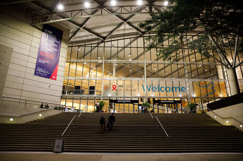 IAS 2023, the 12th Conference on HIV Science. Brisbane, Australia. 22/07/2023. GENCON - General scenes, pre-conference. In this photo: venue entrance

Copyright Max Mason-Hubers / IAS