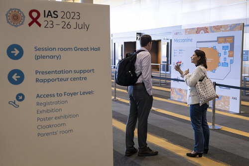 IAS 2023, the 12th IAS Conference on HIV Science. GENCON – General Conference. In the photo IAS delegates.