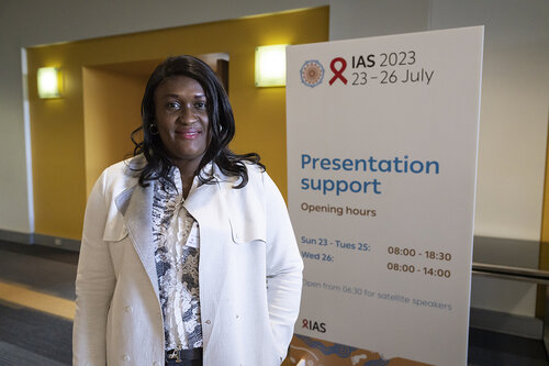 IAS 2023, the 12th IAS Conference on HIV Science. GENCON – General Conference. In the photo IAS delegates.