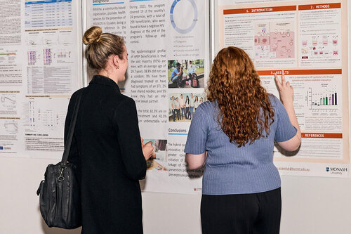 HIVR4P, the 5th HIV Research for Prevention Conference. Lima, Peru. 9 October, 2024

79
Poster Exhibition
Photos of group discussing/presenters on both 3rd and 4th floor

©️ Nicole Bergman / IAS