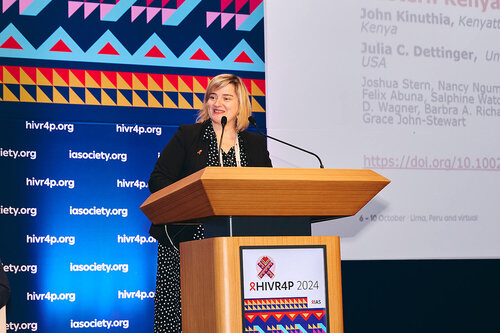 HIVR4P, the 5th HIV Research for Prevention Conference. Lima, Peru. 9 October, 2024

OA08
Late-breaker session (JIAS HIV Prevention Award) https://programme2024.hivr4p.org/Programme/Session/34 )
Award presenter Marlene Bras (IAS)

©️ Nicole Bergman / IAS