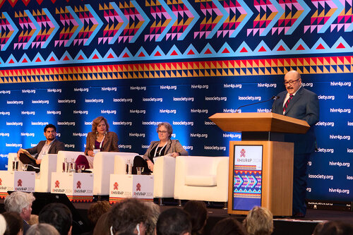 HIVR4P, the 5th HIV Research for Prevention Conference. Lima, Peru. 7 October, 2024

PL01 
Building on successes. 
Speakers: Jeanne Marrazzo (National Institutes of Health)
Beatriz Grinsztejn (IAS President and Fundação Oswaldo Cruz (Fiocruz)
Chris Beyrer (Duke University)
©️ Nicole Bergman / IAS