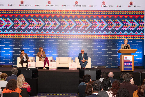 HIVR4P, the 5th HIV Research for Prevention Conference. Lima, Peru. 7 October, 2024

PL01 
Building on successes. 
Speakers: Jeanne Marrazzo (National Institutes of Health)
Beatriz Grinsztejn (IAS President and Fundação Oswaldo Cruz (Fiocruz)
Chris Beyrer (Duke University)
©️ Nicole Bergman / IAS