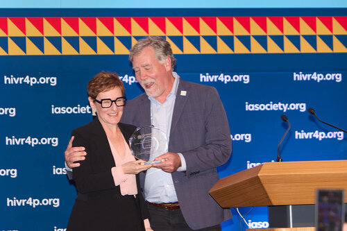 HIVR4P, the 5th HIV Research for Prevention Conference. Lima, Peru. 7 October, 2024

PL01 
Building on successes. 
Speakers: Jeanne Marrazzo (National Institutes of Health)
Beatriz Grinsztejn (IAS President and Fundação Oswaldo Cruz (Fiocruz)
Chris Beyrer (Duke University)
©️ Nicole Bergman / IAS