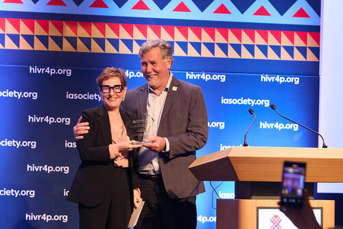 HIVR4P, the 5th HIV Research for Prevention Conference. Lima, Peru. 7 October, 2024

PL01 
Building on successes. 
Speakers: Jeanne Marrazzo (National Institutes of Health)
Beatriz Grinsztejn (IAS President and Fundação Oswaldo Cruz (Fiocruz)
Chris Beyrer (Duke University)
©️ Nicole Bergman / IAS