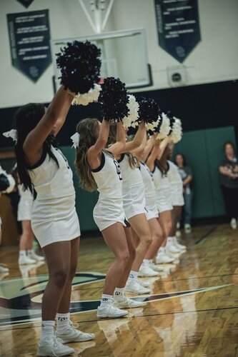 Pep rally in the gym August 2025