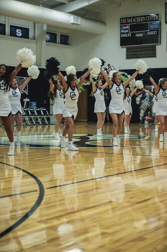 Pep rally in the gym August 2025