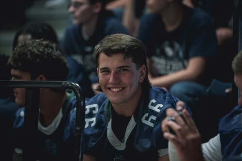 Pep rally in the gym August 2025