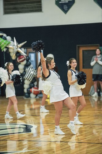 Pep rally in the gym August 2025