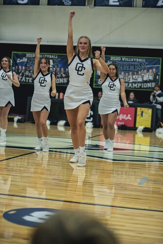 Pep rally in the gym August 2025