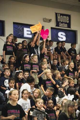 Pep rally in the gym