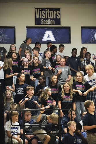 Pep rally in the gym