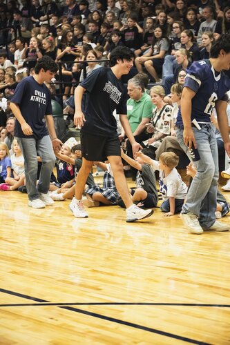 Pep rally in the gym