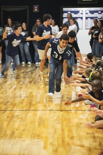 Pep rally in the gym
