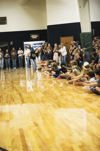Pep rally in the gym