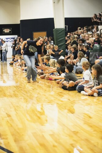 Pep rally in the gym