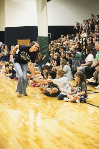 Pep rally in the gym