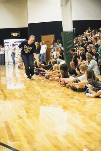 Pep rally in the gym