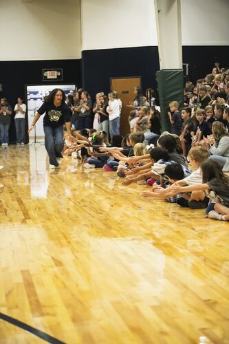 Pep rally in the gym