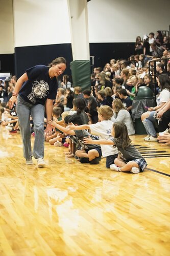 Pep rally in the gym