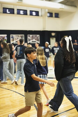 Pep rally in the gym