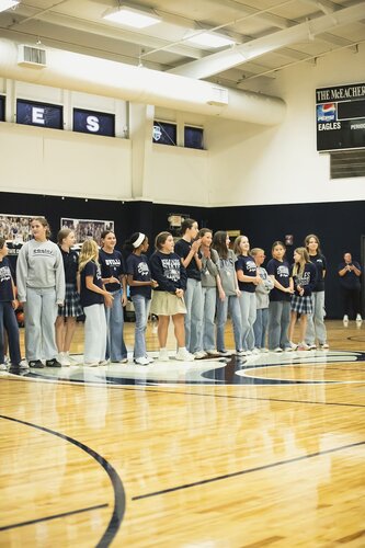 Pep rally in the gym