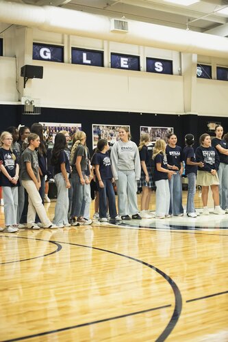 Pep rally in the gym