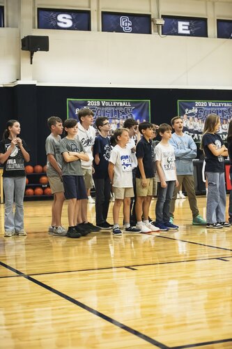 Pep rally in the gym