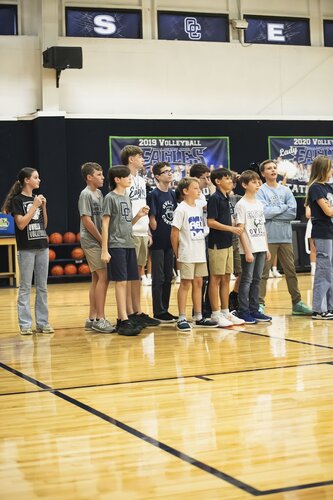 Pep rally in the gym
