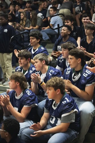 Pep rally in the gym