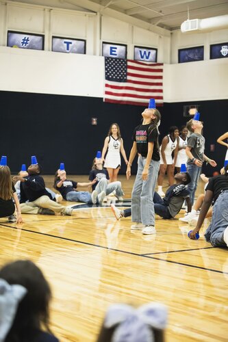 Pep rally in the gym