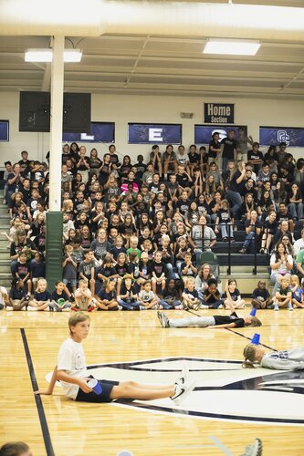 Pep rally in the gym
