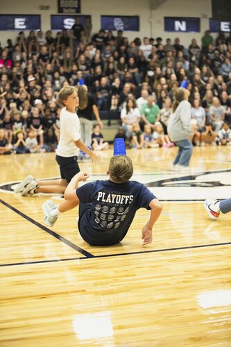 Pep rally in the gym